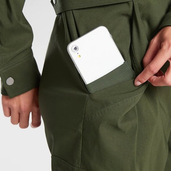 Athleta Olive Green Jumpsuit - Picture 4 of 15